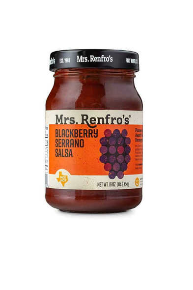 MRS RENFRO: Blackberry Serrano Salsa, 16 oz New