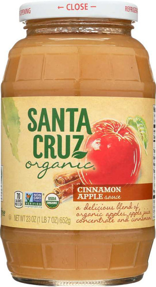 SANTA CRUZ: Organic Cinnamon Apple Sauce, 23 Oz New
