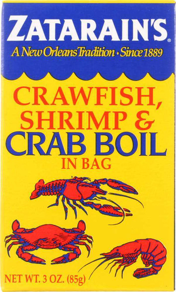 ZATARAINS: Crawfish Shrimp Crab Boil in Bag, 3 oz New