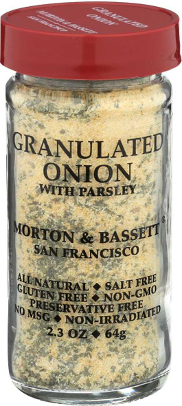 MORTON & BASSETT: Granulated Onion With Parsley, 2.3 oz New