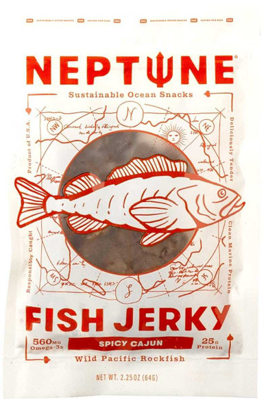 NEPTUNE: Spicy Cajun Rockfish Jerky, 2.25 oz New