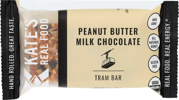 KATES REAL FOOD: Peanut Butter Milk Chocolate Bar, 2.2 oz New