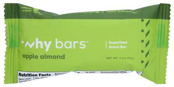 WHY BARS: Apple Almond Snack Bar, 2.3 oz New