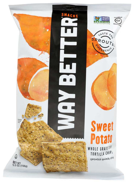 WAY BETTER SNACKS: Simply Sweeet Potato Corn Tortilla Chips, 5.5 oz New