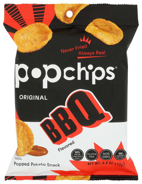 POPCHIPS: Barbeque Potato Popped Chip Snack, 0.8 oz New