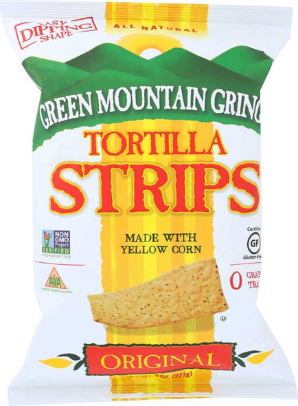 GREEN MOUNTAIN GRINGO: Corn Tortilla Strips Original, 8 Oz New