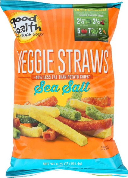 GOOD HEALTH: Veggie Straws Sea Salt, 6.75 oz New