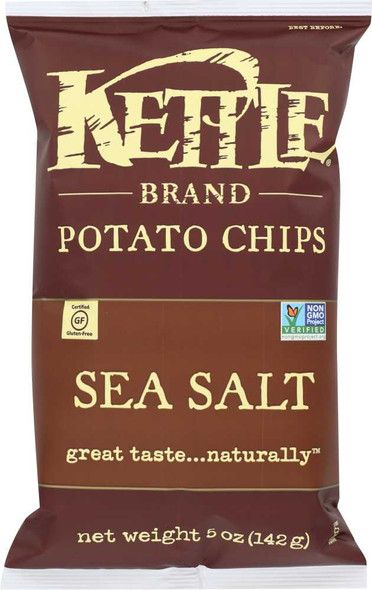 KETTLE BRAND: Potato Chips Sea Salt, 5 oz New
