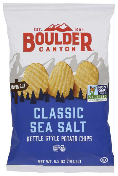 BOULDER CANYON: Potato Chips Kettle Cooked Totally Natural, 6.5 oz New