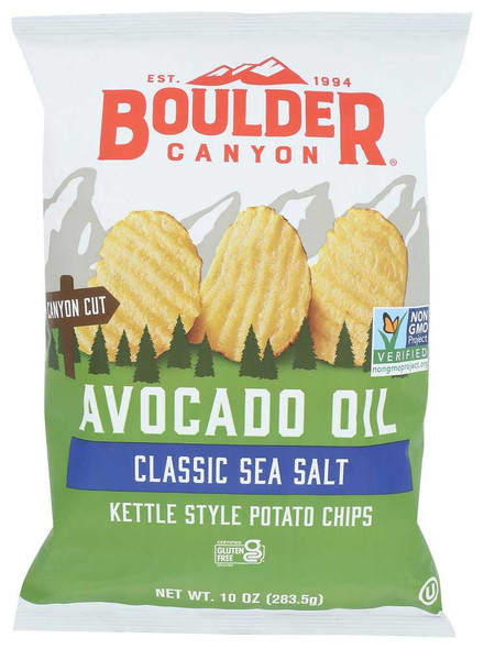 BOULDER CANYON: Avocado Oil Sea Salt Chip Kettle, 10 oz New