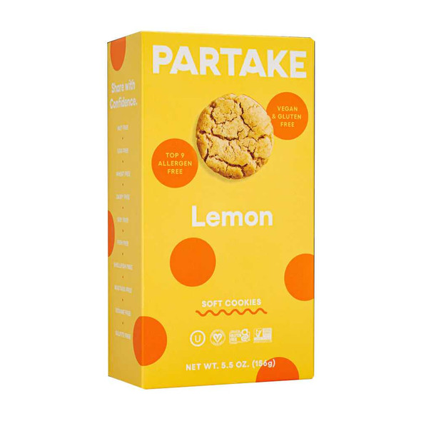 PARTAKE FOODS: Lemon Soft Cookies, 5.5 oz New