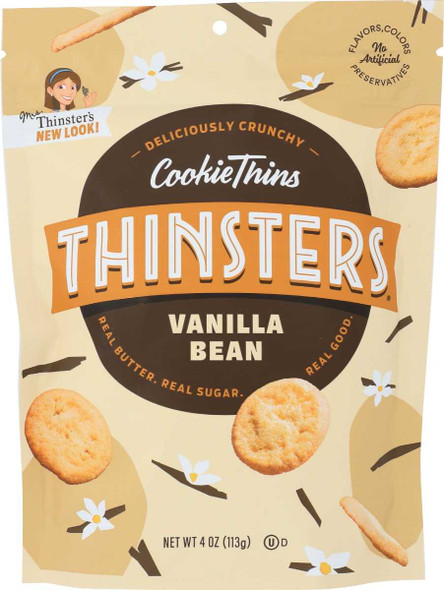 MRS. THINSTER'S: Vanilla Bean Cookie Thins, 4 oz New