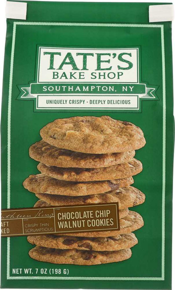 TATE'S BAKE SHOP: Chocolate Chip Walnut Cookies, 7 oz New
