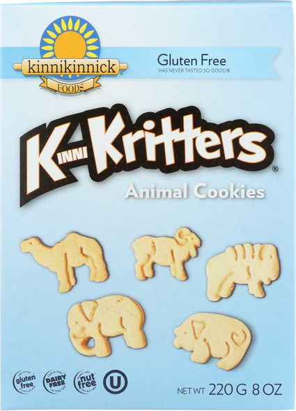 KINNIKINNICK: Gluten Free KinniKritters Animal Cookies, 8 oz New