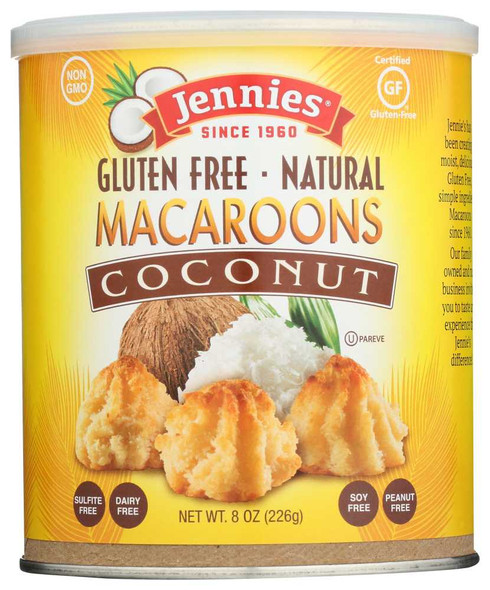 JENNIE'S: Gluten Free Coconut Macaroons, 8 oz New