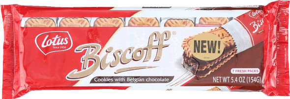 BISCOFF: Cookies with Belgian Chocolate, 5.4 oz New