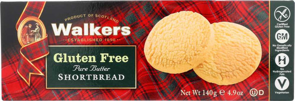 WALKERS: Gluten Free Shortbread Rounds, 4.9 oz New