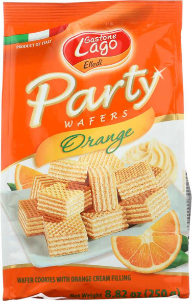 GASTONE LAGO: Orange Wafers Party Bag, 8.82 oz New