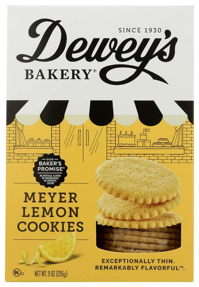 DEWEYS: Meyer Lemon Moravian Style Cookie Thins, 9 oz New