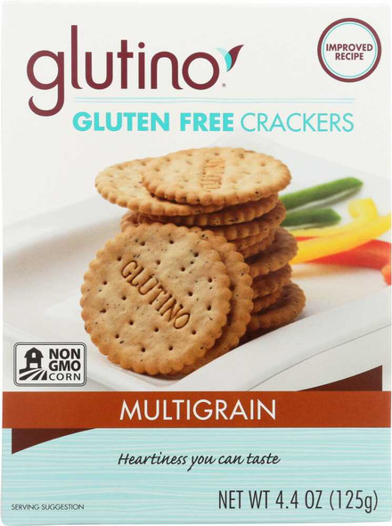 GLUTINO: Gluten Free Crackers Multigrain, 4.4 oz New