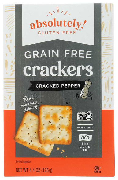 ABSOLUTELY GLUTEN FREE: Cracker Gluten Free Cracked Pepper, 4.4 oz New