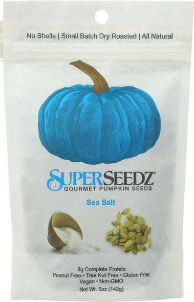 SUPER SEEDZ: Pumpkin Seed Sea Salt, 5 oz New