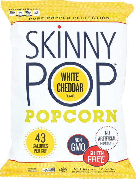SKINNY POP: White Cheddar Flavor Popcorn, 4.4 oz New