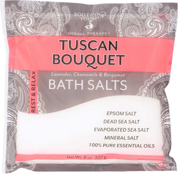 SOOTHING TOUCH: Bath Salt Tuscan Bouquet, 8 oz New
