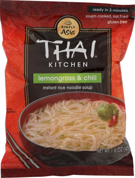 THAI KITCHEN: Instant Rice Noodle Soup Lemongrass & Chili, 1.6 oz New