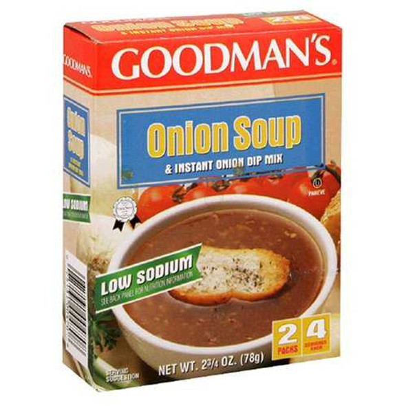 GOODMANS: Low Sodium Onion Soup & Dip, 2.75 oz New