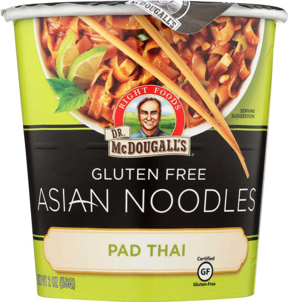 DR MCDOUGALLS: Pad Thai Noodles Gluten Free Soup, 2 oz New