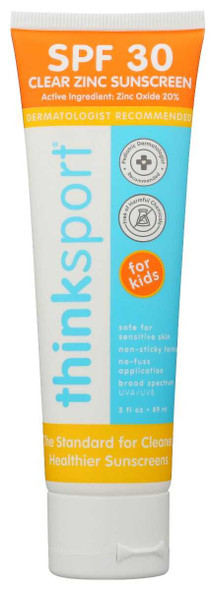 THINK: Sunscreen Kid Spf30 Clear, 3 fo New