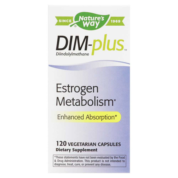 NATURE'S WAY: DIM-plus Estrogen Metabolism, 120 Veggie Caps New