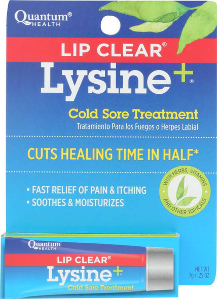 QUANTUM: Lip Clear Lysine + Cold Sore Treatment, 0.25 oz New