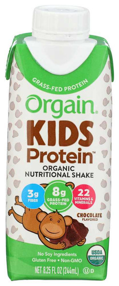 ORGAIN: Healthy Kids Organic Nutritional Shake Chocolate, 8.25 oz New