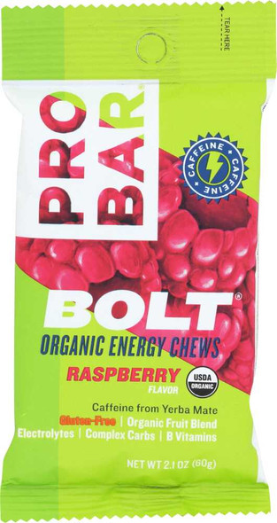 PROBAR: Energy Chew Raspberry Organic, 2.1 oz New