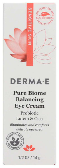 DERMA E: Eye Cream Pure Biome Balancing, 0.5 oz New