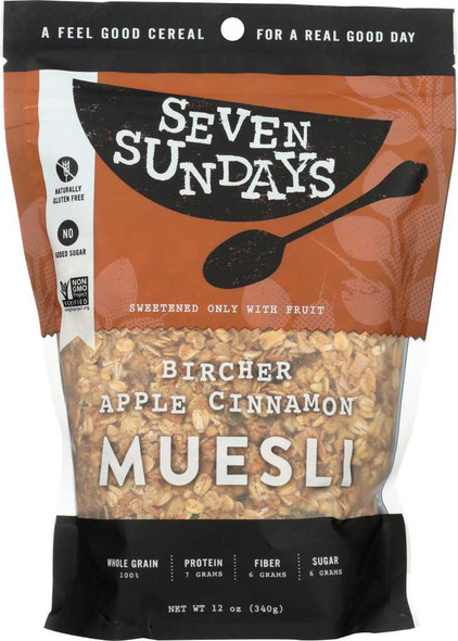SEVEN SUNDAYS: Bircher Unsweetened Muesli, 12 oz New