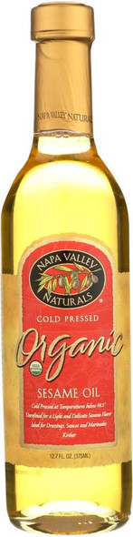 NAPA VALLEY NATURALS: Cold Pressed Organic Sesame Oil, 12.7 oz New