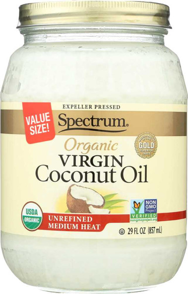 SPECTRUM NATURALS: Organic Virgin Coconut Oil Unrefined, 29 oz New