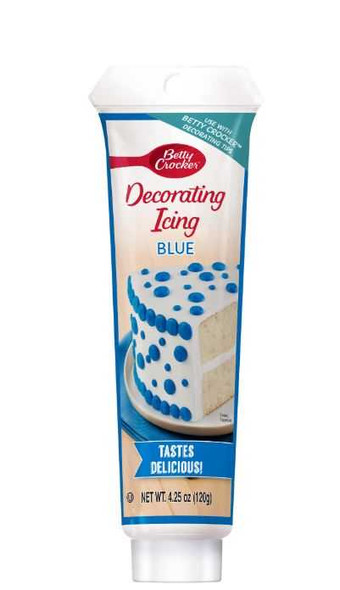BETTY CROCKER: Decorating Icing Blue, 4.25 oz New