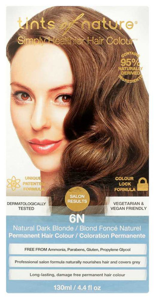 TINTS OF NATURE: COLOUR HAIR 6N NAT DK BLN (4.400 FO) New