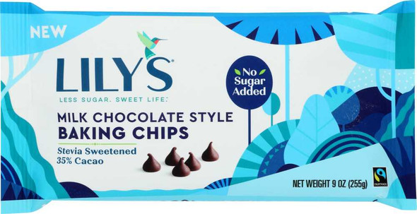 LILYS SWEETS: MILK CHOC BAKING CHIPS (9.000 OZ) New