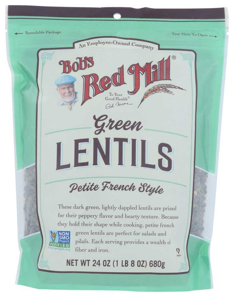 BOBS RED MILL: Petite French Green Lentils, 24 OZ New