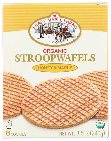 SHADY MAPLE FARM: Organic Stroopwafels Honey Maple, 8.5 oz New