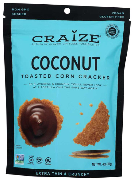 CRAIZE: Crackers Corn Coconut, 4 oz New
