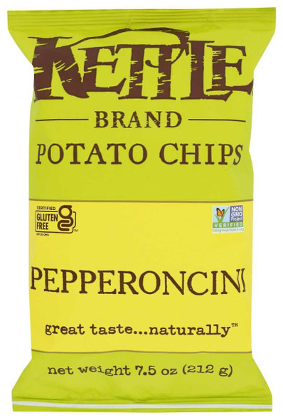 KETTLE FOODS: Pepperoncini Potato Chips, 7.5 oz New