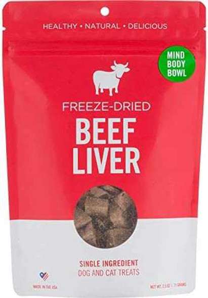 MIND BODY BOWL: Beef Liver Dog Treat, 2.5 oz New