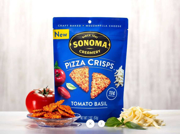 SONOMA CREAMERY: Tomato Basil Pizza Crisps, 2 oz New