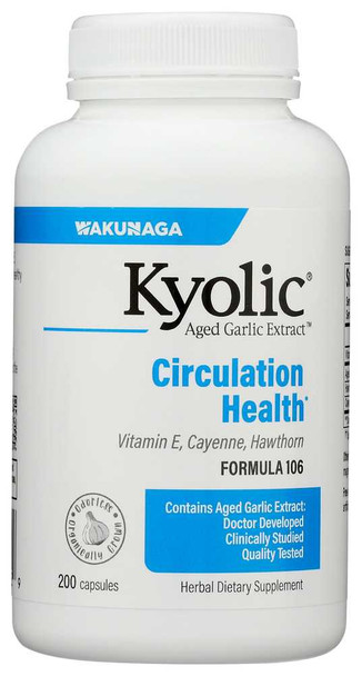 KYOLIC: Aged Garlic Extract Circulation Formula 106, 200 Capsules New